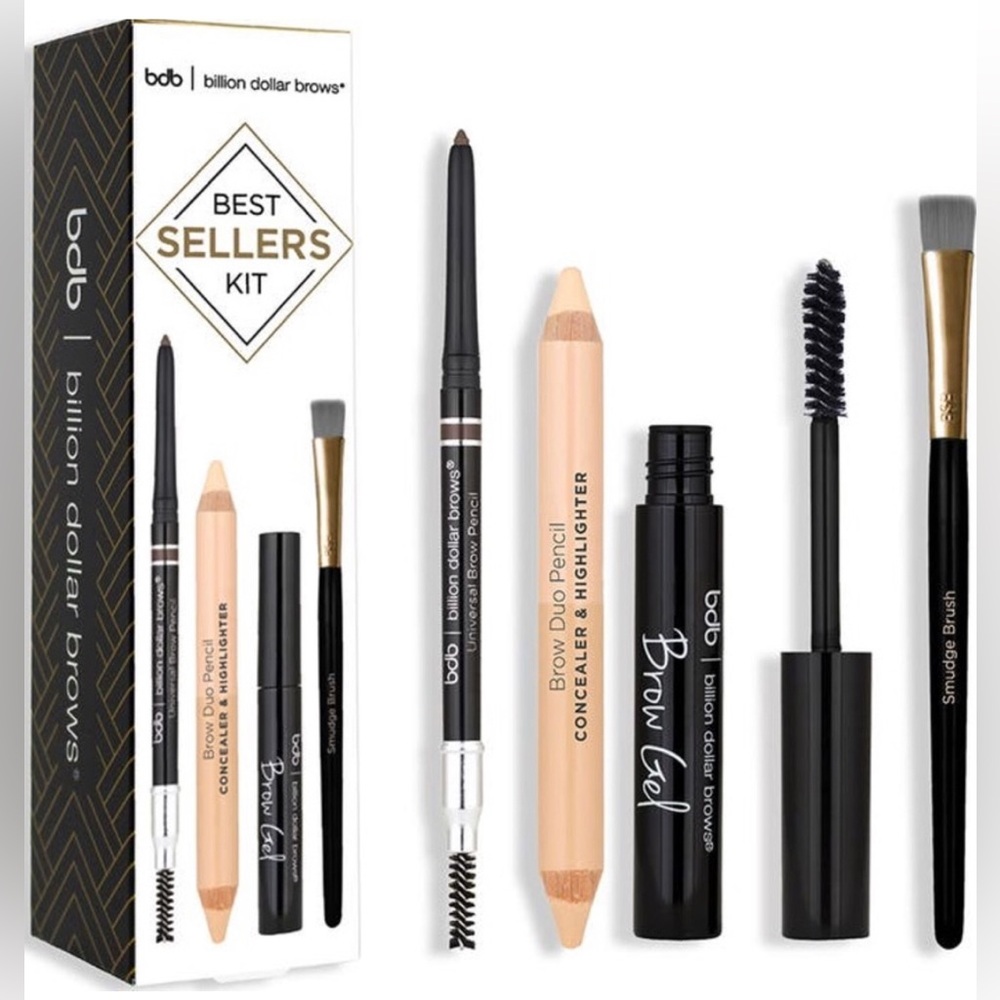 Billion Dollar Brows Best Sellers Kit Brow Gel, pencil, smudge brush, duo pencil